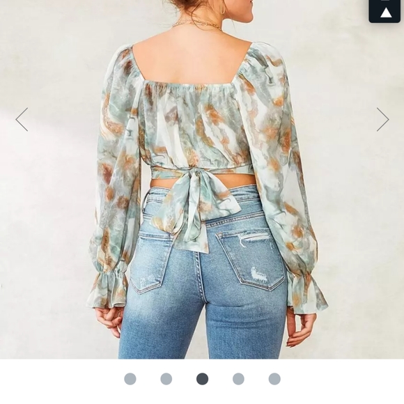 Ladies Cropped Blouse - Picture 8 of 8